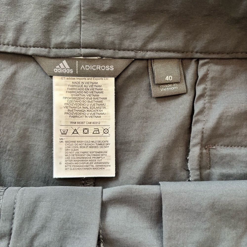 Adidas Adicross 5 Pocket Men's Golf Shorts Midnight Grey Size 40 Inseam 9" - Picture 6 of 9